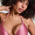 Top de bikini triangular Kallua, Rosa