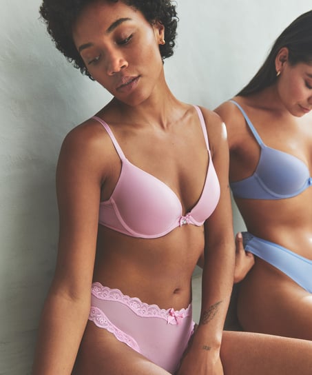 Sujetador con aros preformado Plunge, Rosa