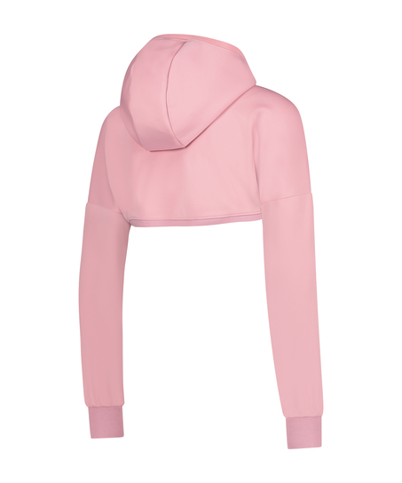 HKMX Sudadera corta con capucha, Rosa