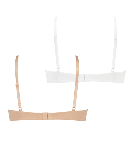 Paquete de 2 sujetadores de aros preformados, Blanco