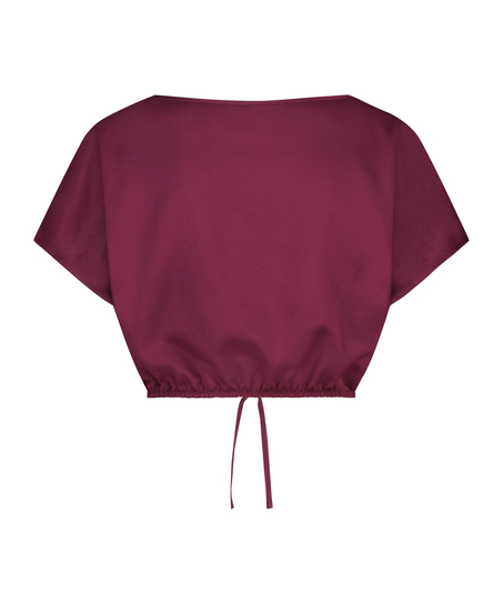 Top satinado corto, Morado
