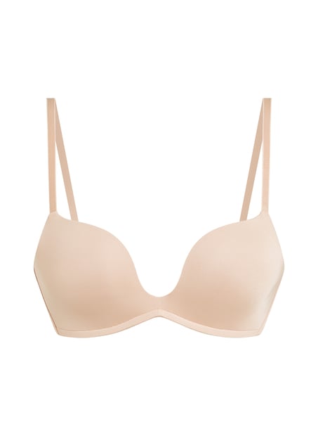 Sujetador push-up de aros preformado Deep-V, Beige