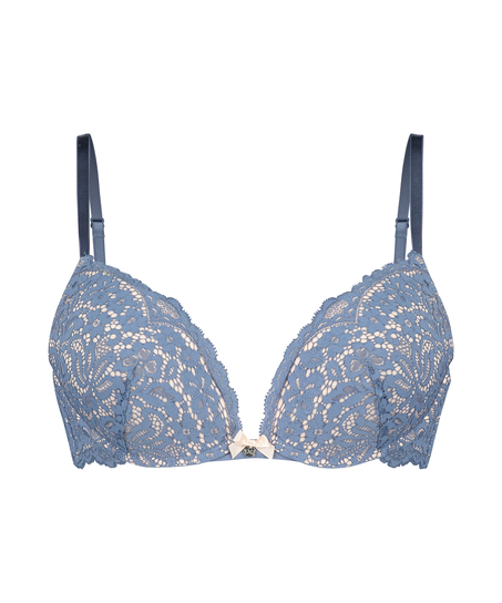 Sujetador push-up de aros preformado Rose, Azul