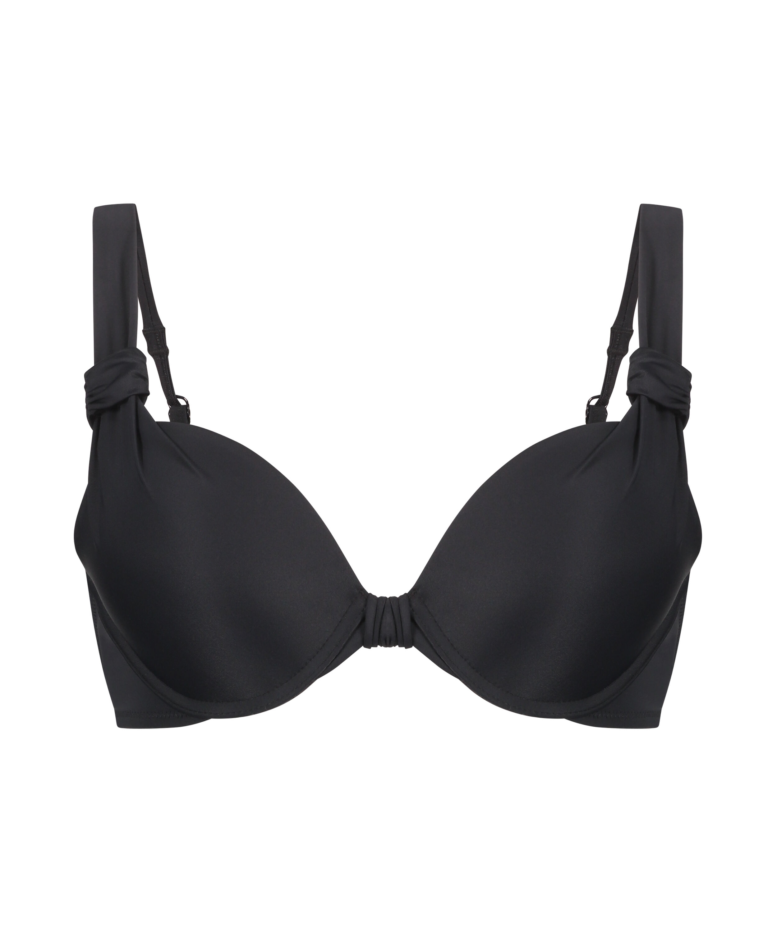 Top de bikini con aros preformado Luxe Copa E +, Negro