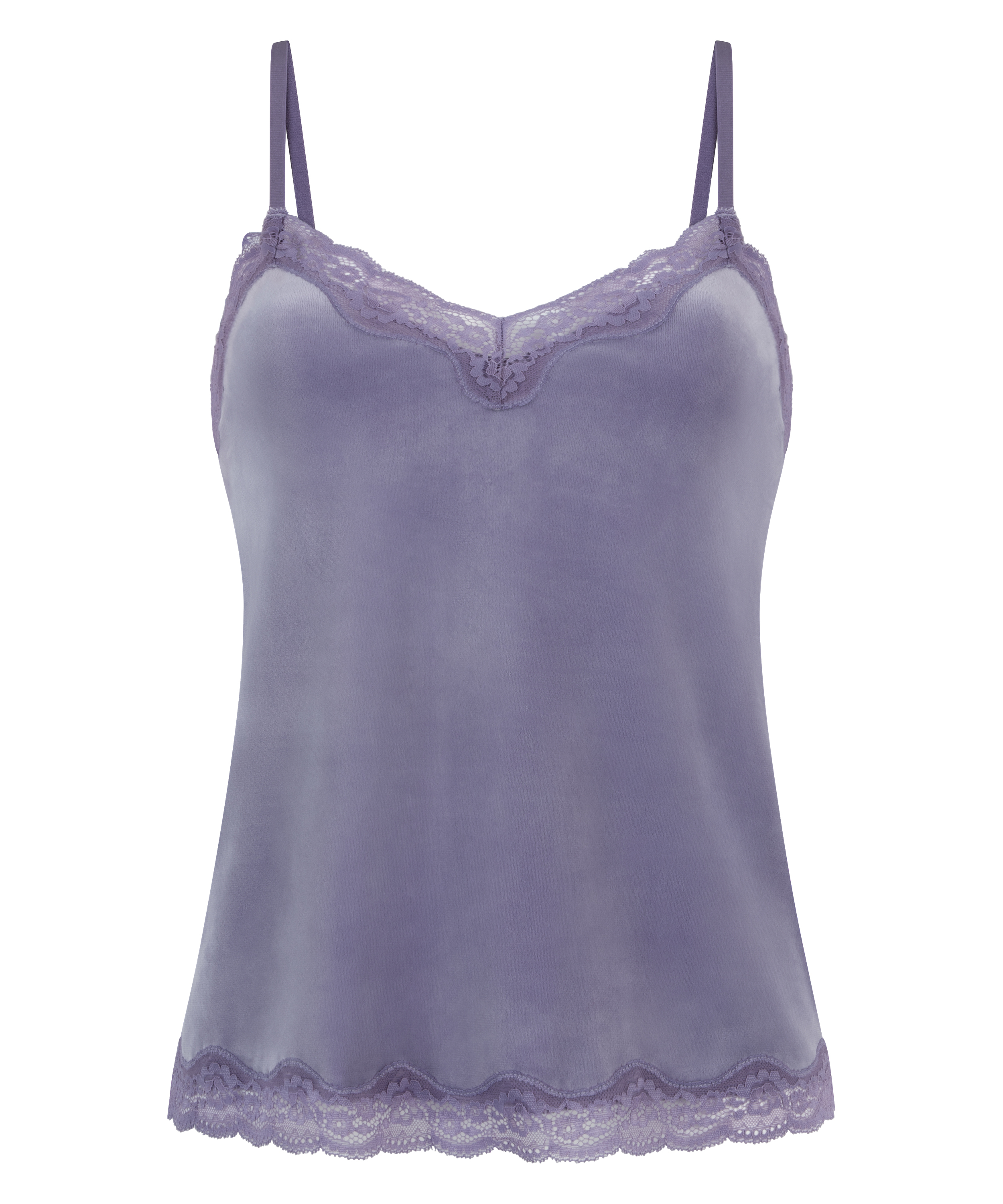 Camiseta top Velours Lace, Morado, main