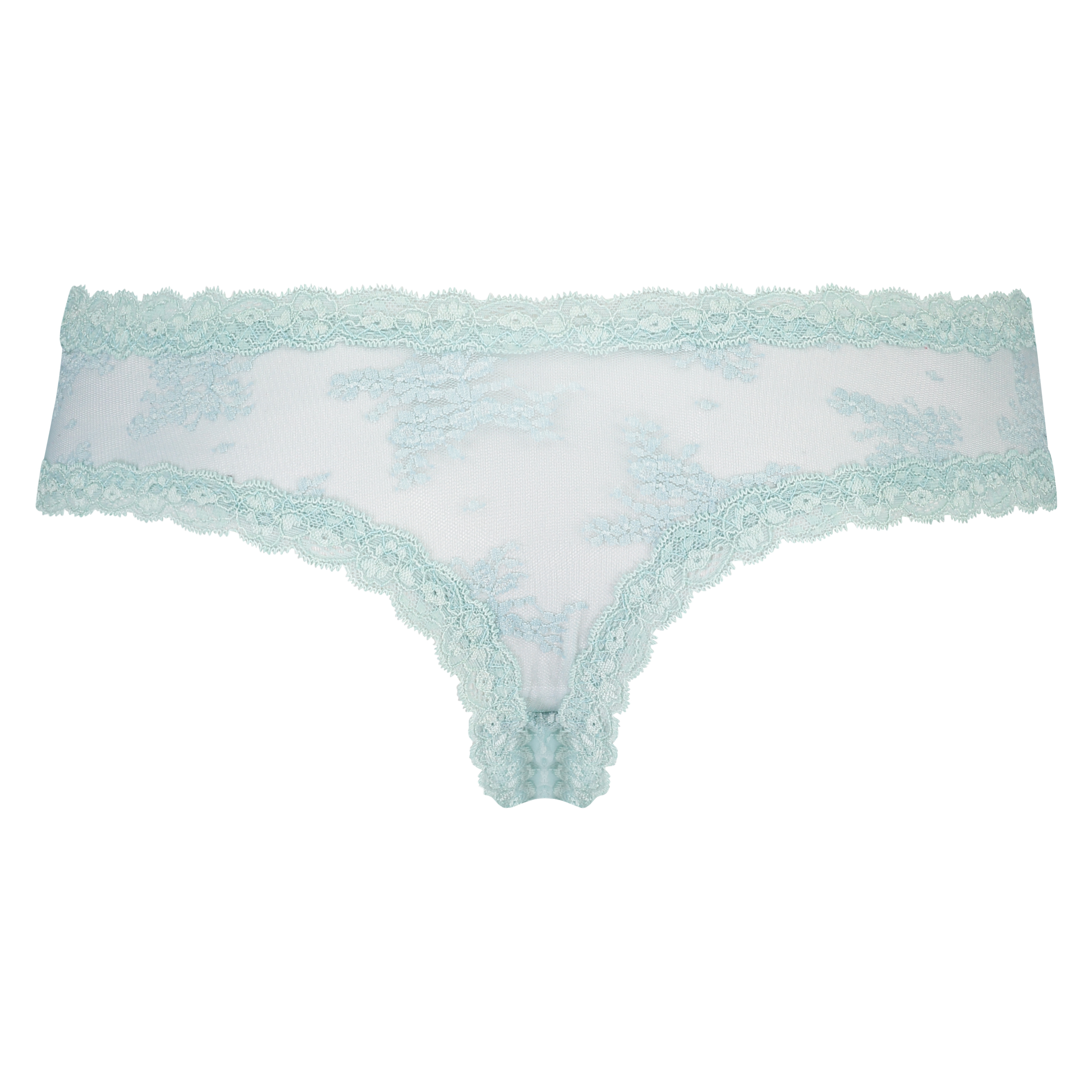 Brasileña en forma de V Floral Mesh, Blanco, main