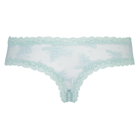 Brasileña en forma de V Floral Mesh, Blanco