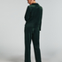 Pantal&oacute;n de pijama de terciopelo, Verde