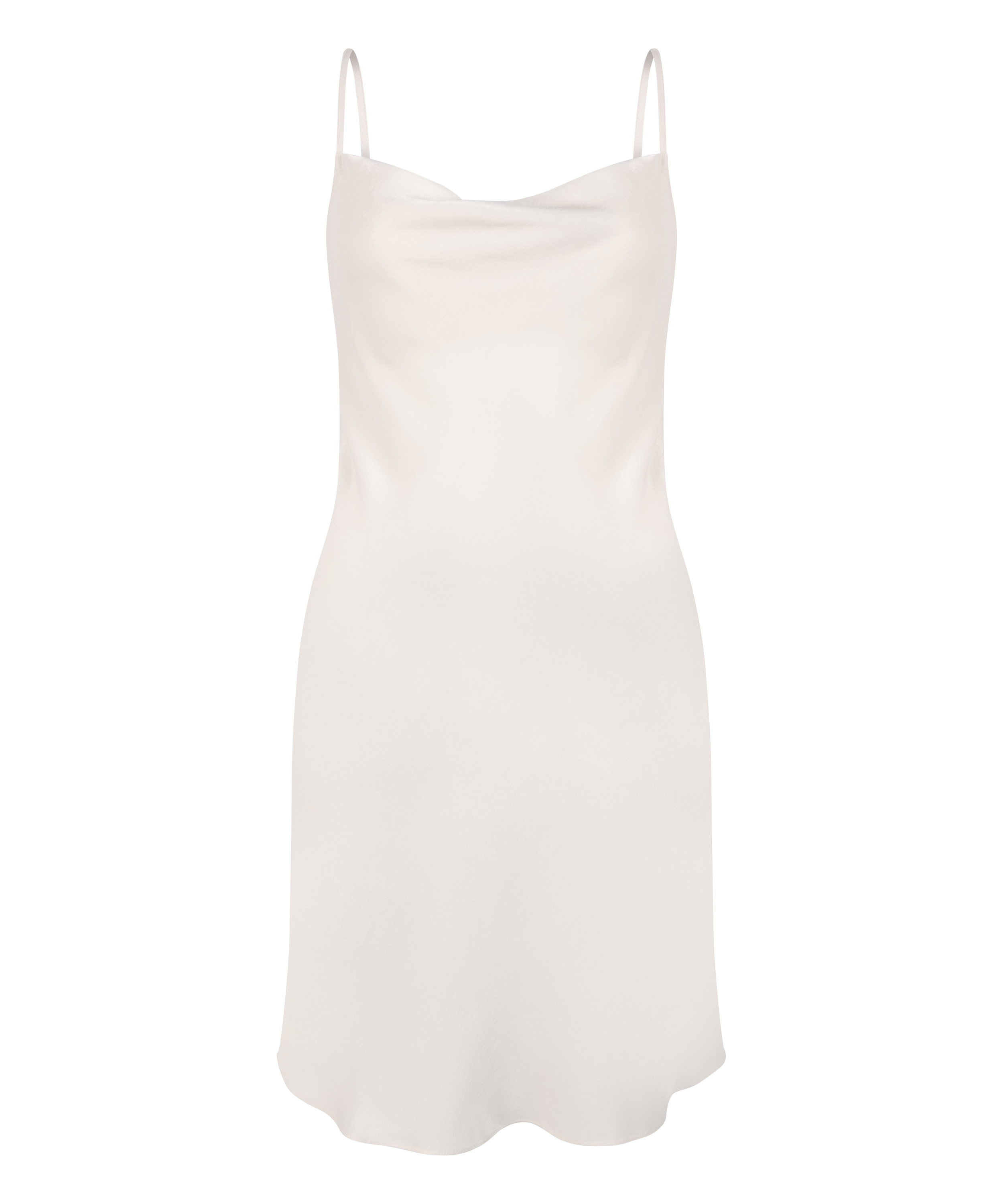 Vestido lancero de sat&eacute;n Minimal, Blanco, main