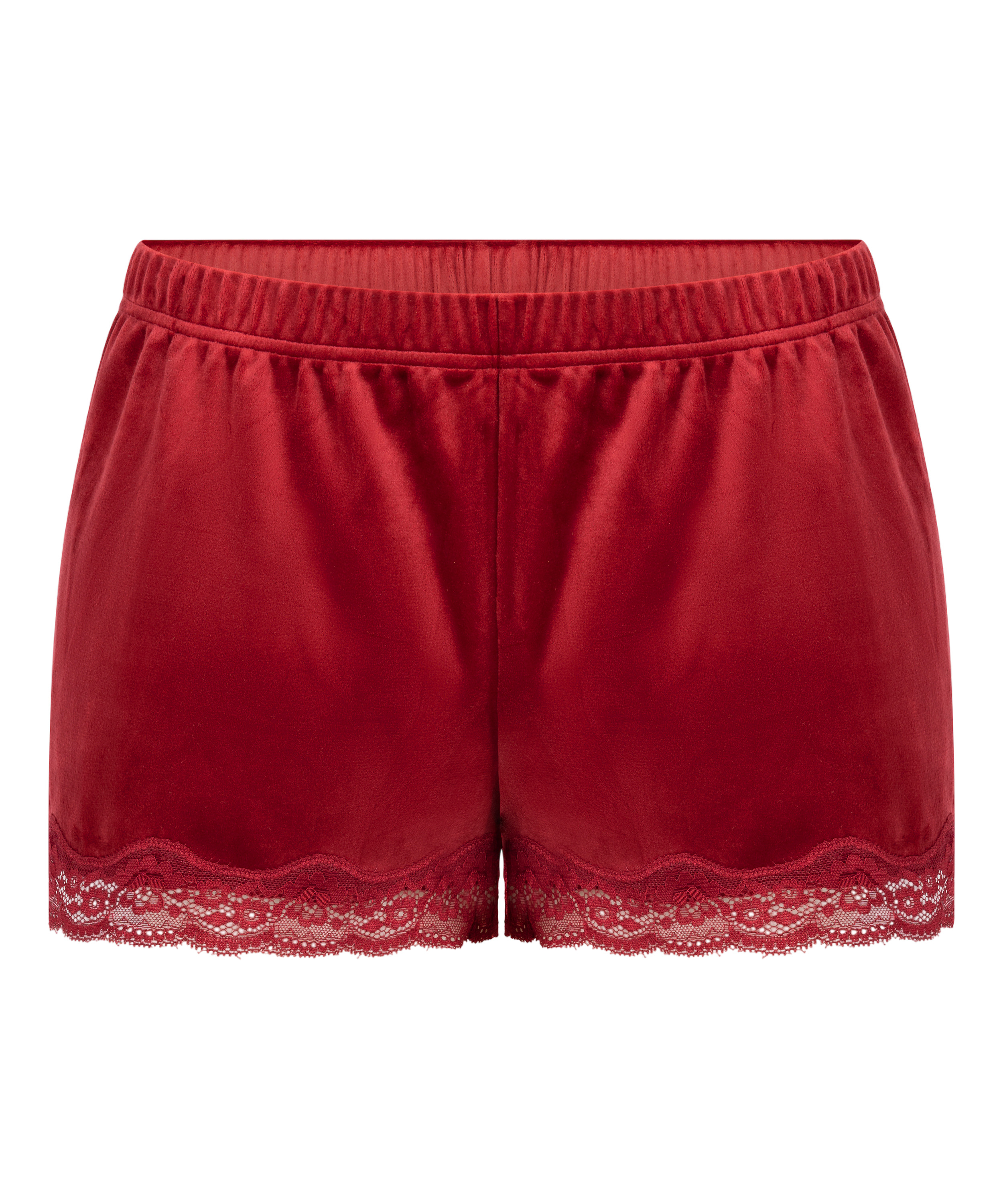 Short Velours Lace, Rojo, main