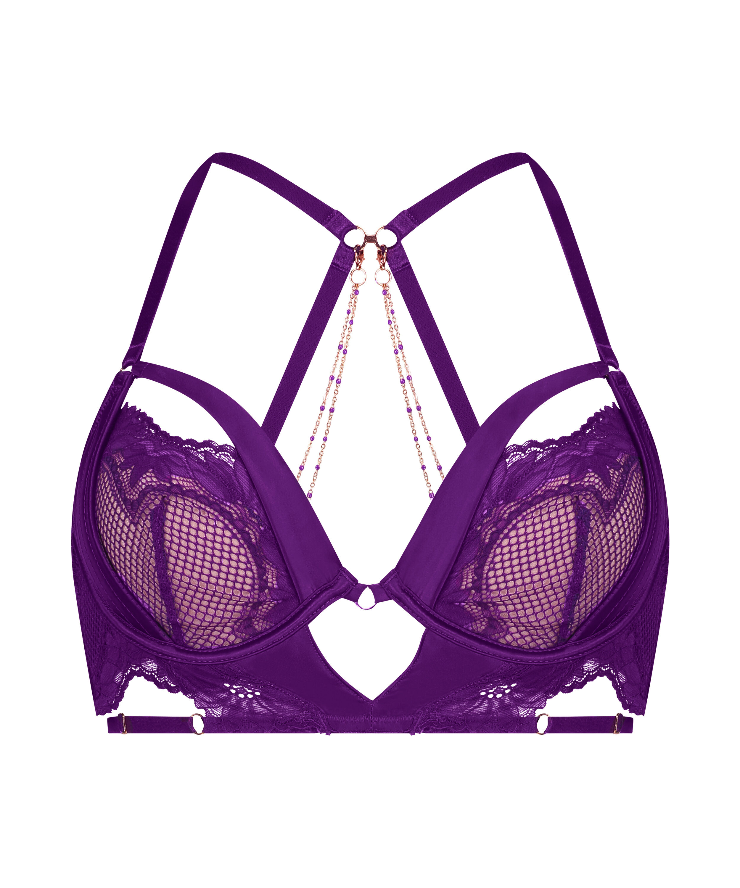 Sujetador longline con aros sin relleno Belladonna, Morado