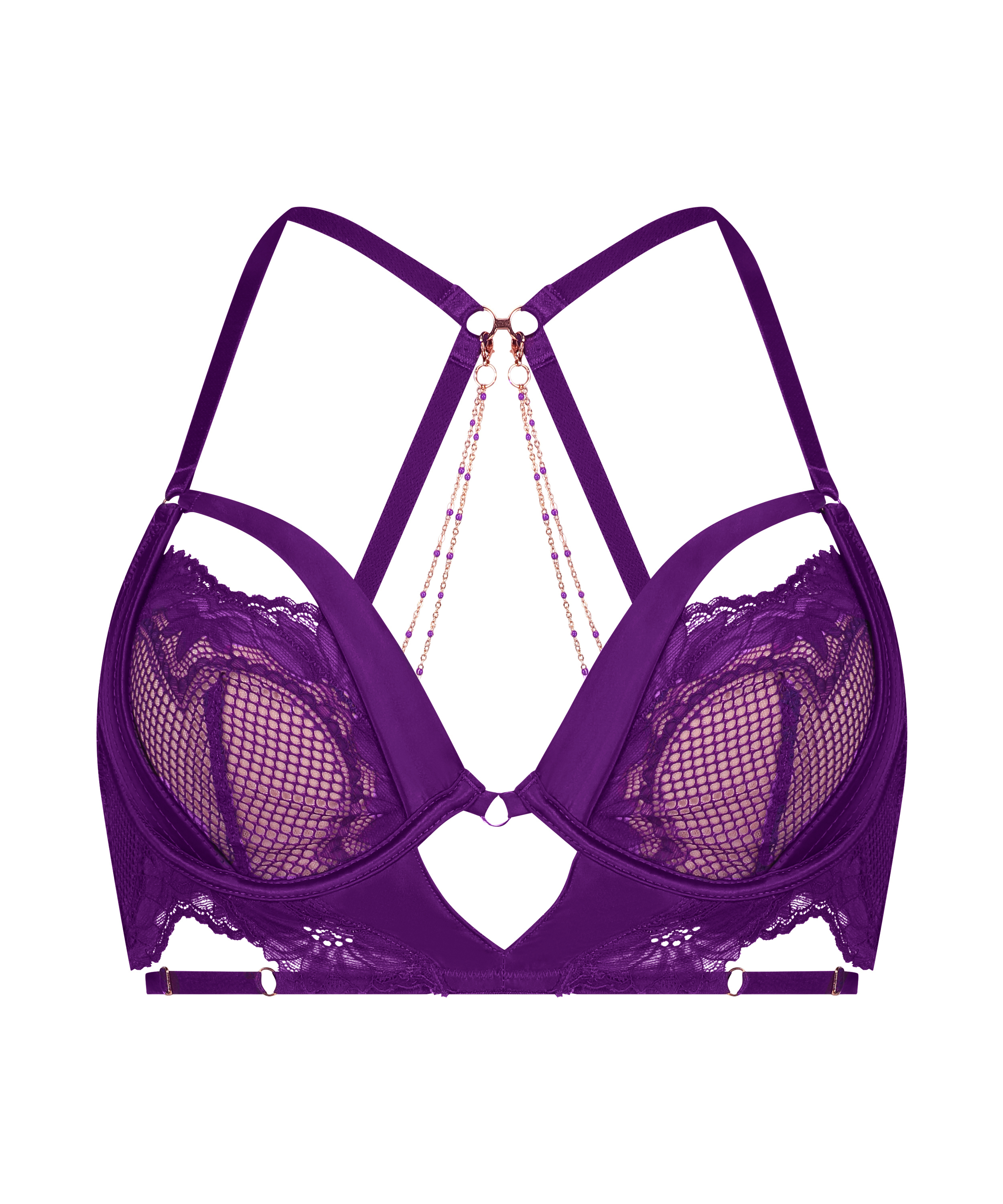 Sujetador longline con aros sin relleno Belladonna, Morado, main