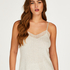 Top de camiseta lace, Beige