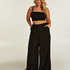 Crop top Ruched, Negro