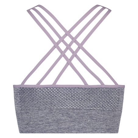 Sujetador deportivo de cuello alto y nivel 2 Ombre de HKMX, Azul