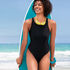 HKMX Traje de ba&ntilde;o High Neck, Negro