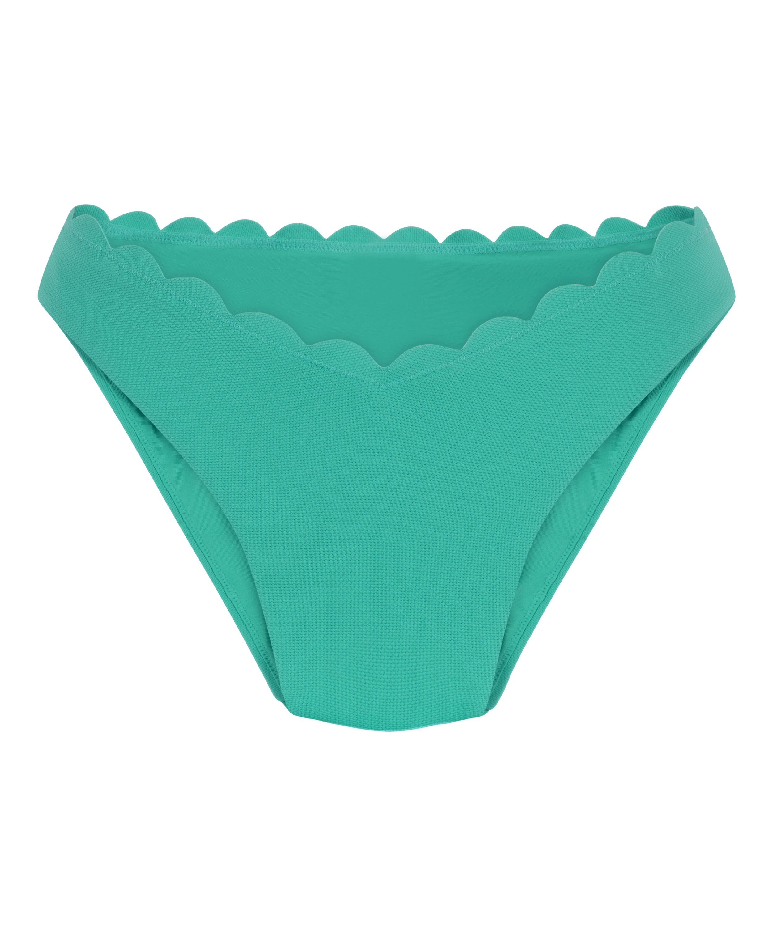 Braguita de Bikini de Corte Alto Scallop, Verde, main