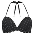 Top de bikini preformado con efecto realce Scallop Copa A - E, Negro