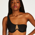 Top de bikini con aros no preformado Belize, Negro