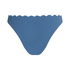 Braguita de Bikini de Corte Alto Scallop, Azul