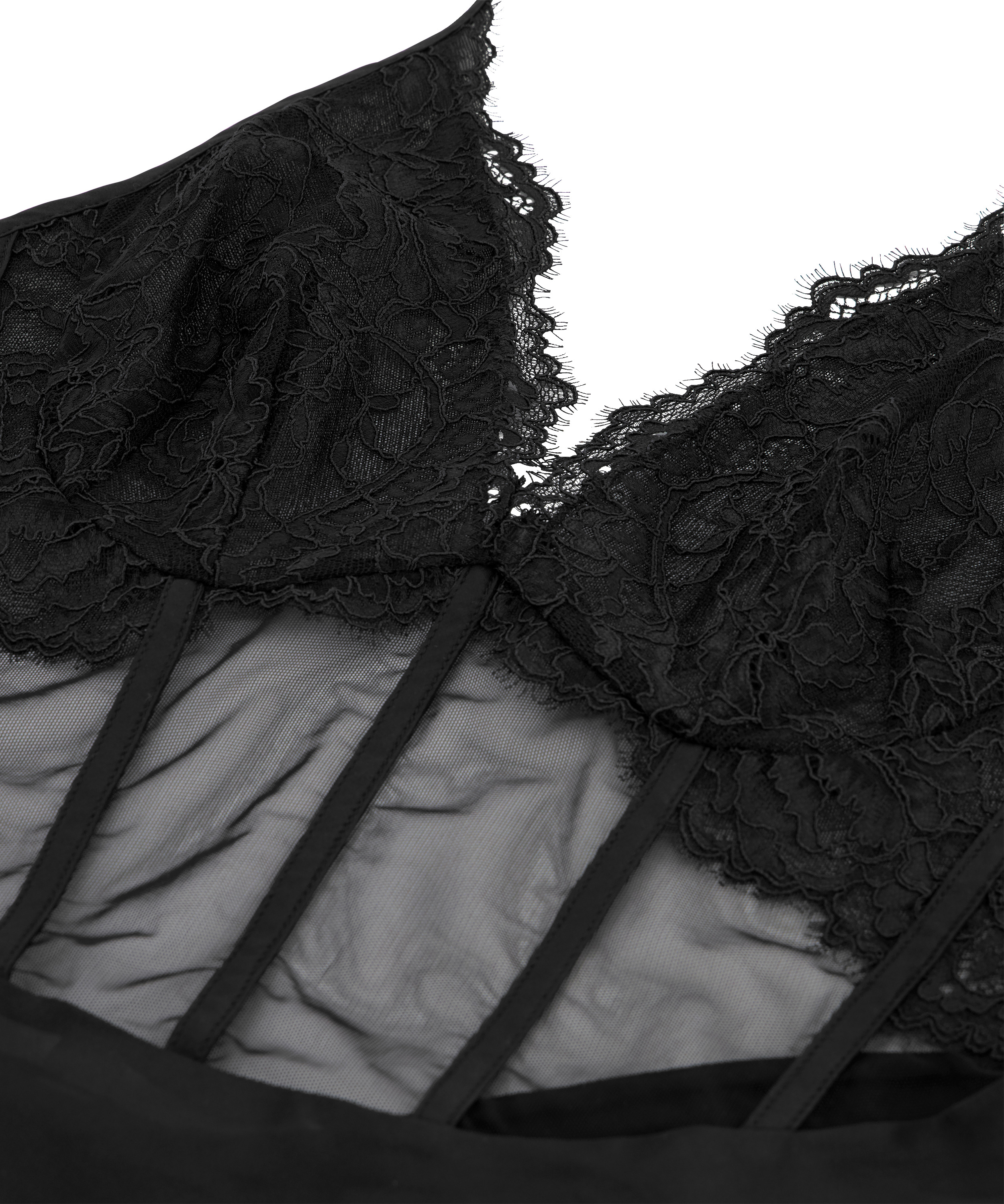 Vestido lencero Lora, Negro, main