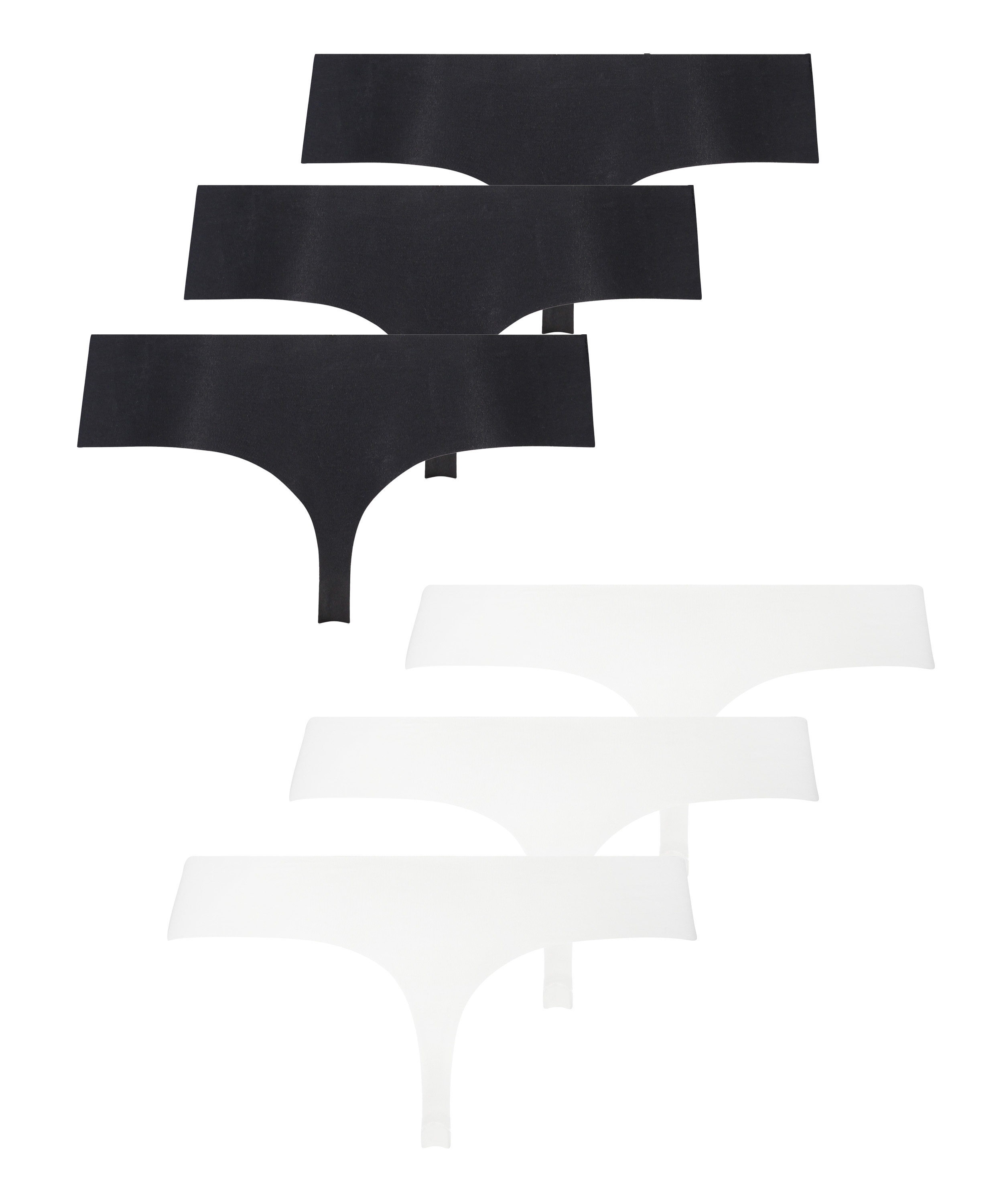 Lote de 6 tangas invisibles, Blanco, main