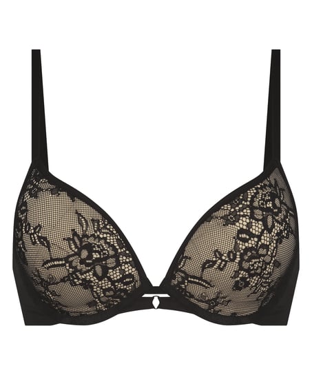 Sujetador de aros push-up acolchado Lea, Negro