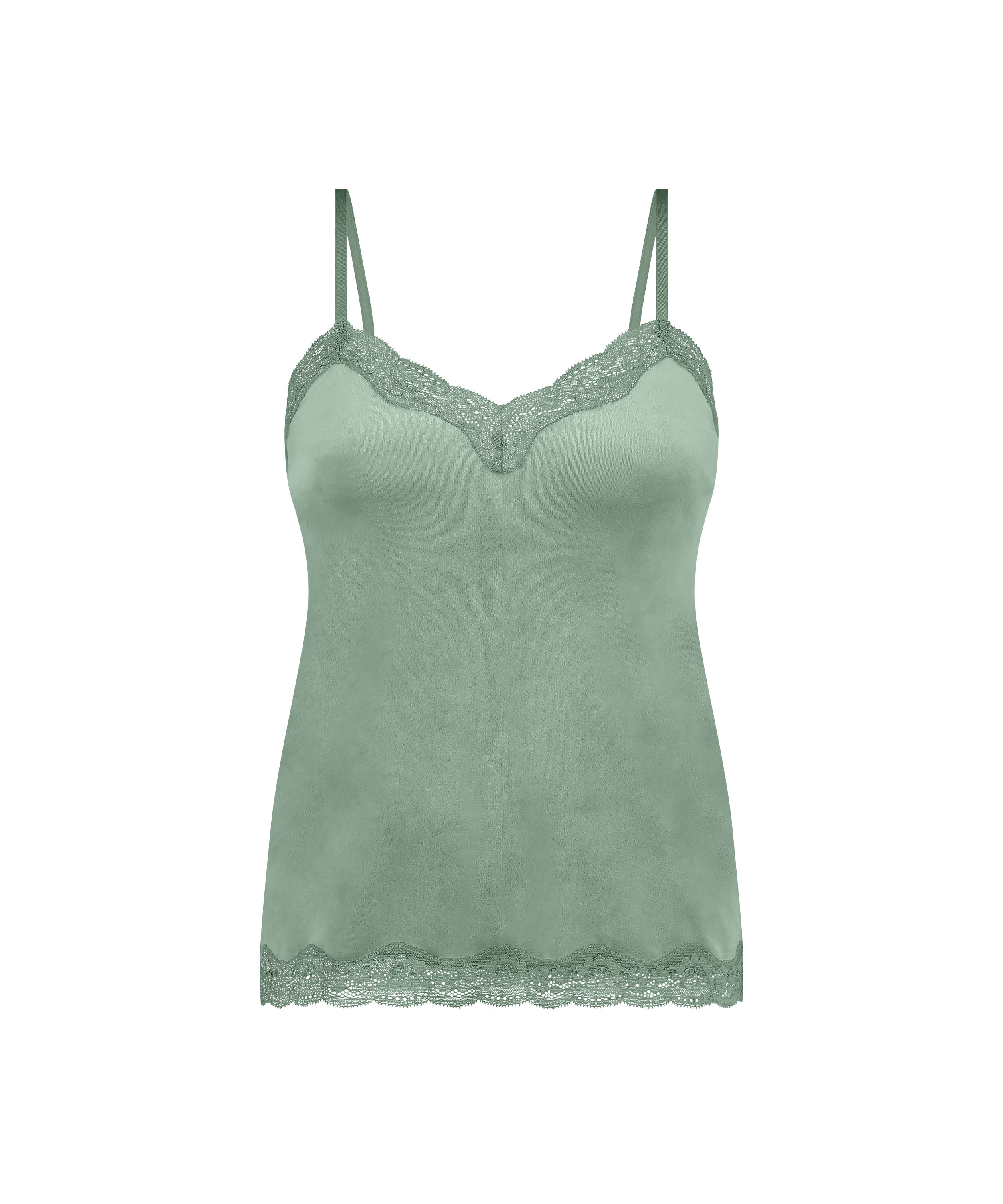 Camiseta top Velours Lace, Verde
