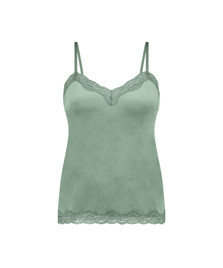 Camiseta top Velours Lace, Verde