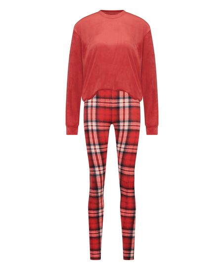 Conjunto de pijama con bolso, Rojo