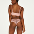 Brasile&ntilde;a en forma de V burn-out mesh, Rosa