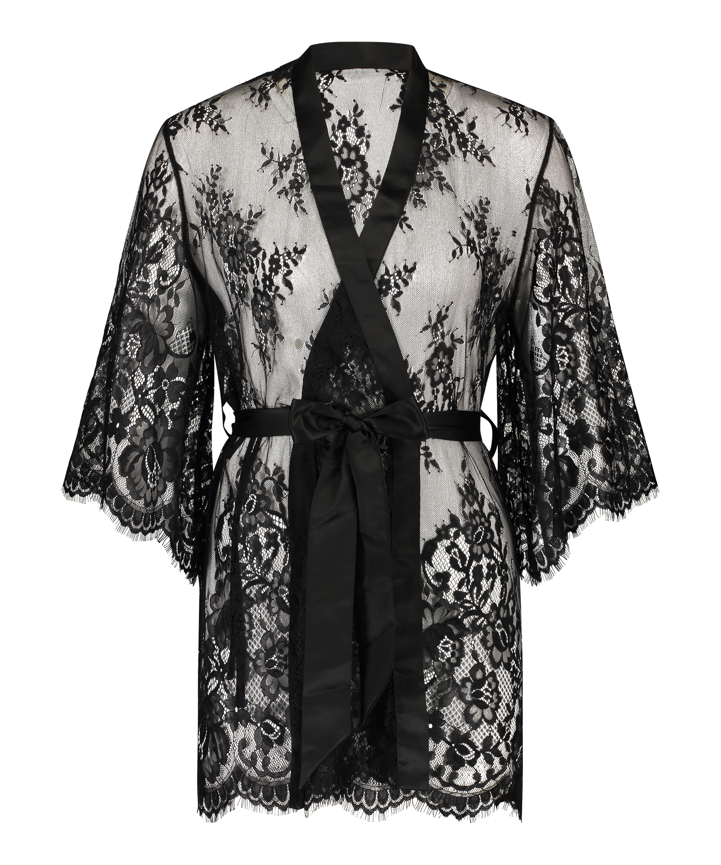 Kimono Lace Isabelle, Negro, main