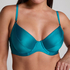 Top de bikini con aros sin relleno Aqua, Verde