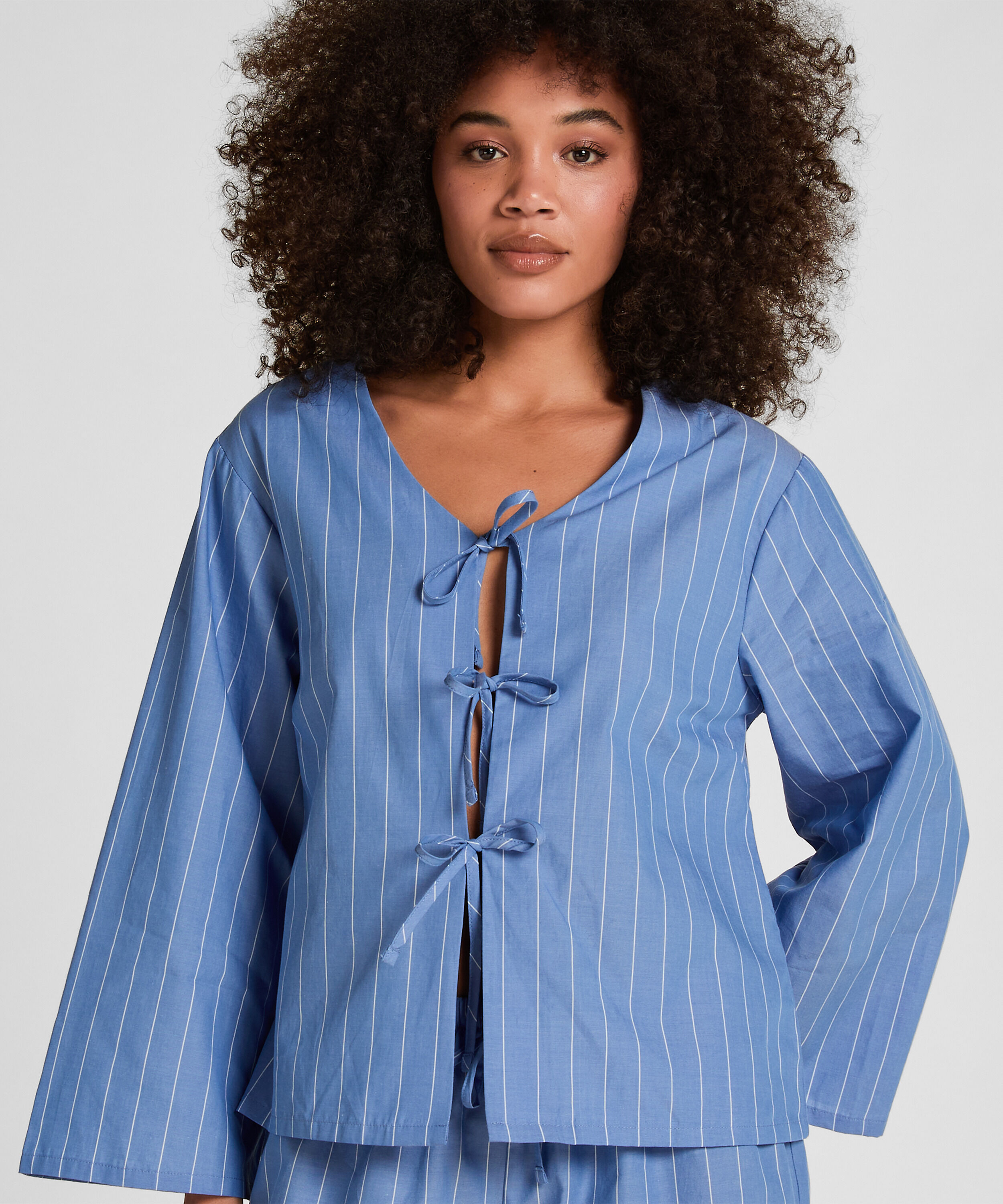Chaqueta de Pijama a Rayas, Azul