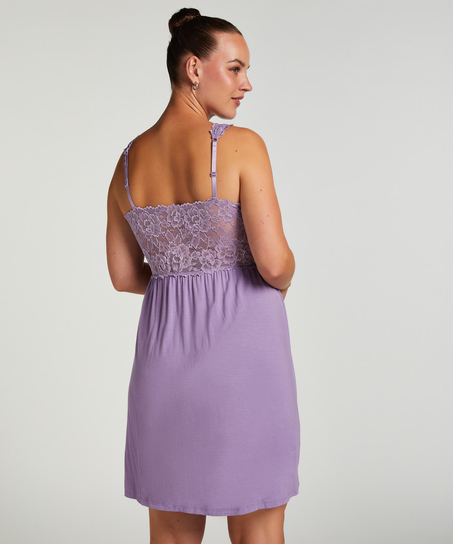 Vestido lencero Nora Lace, Morado