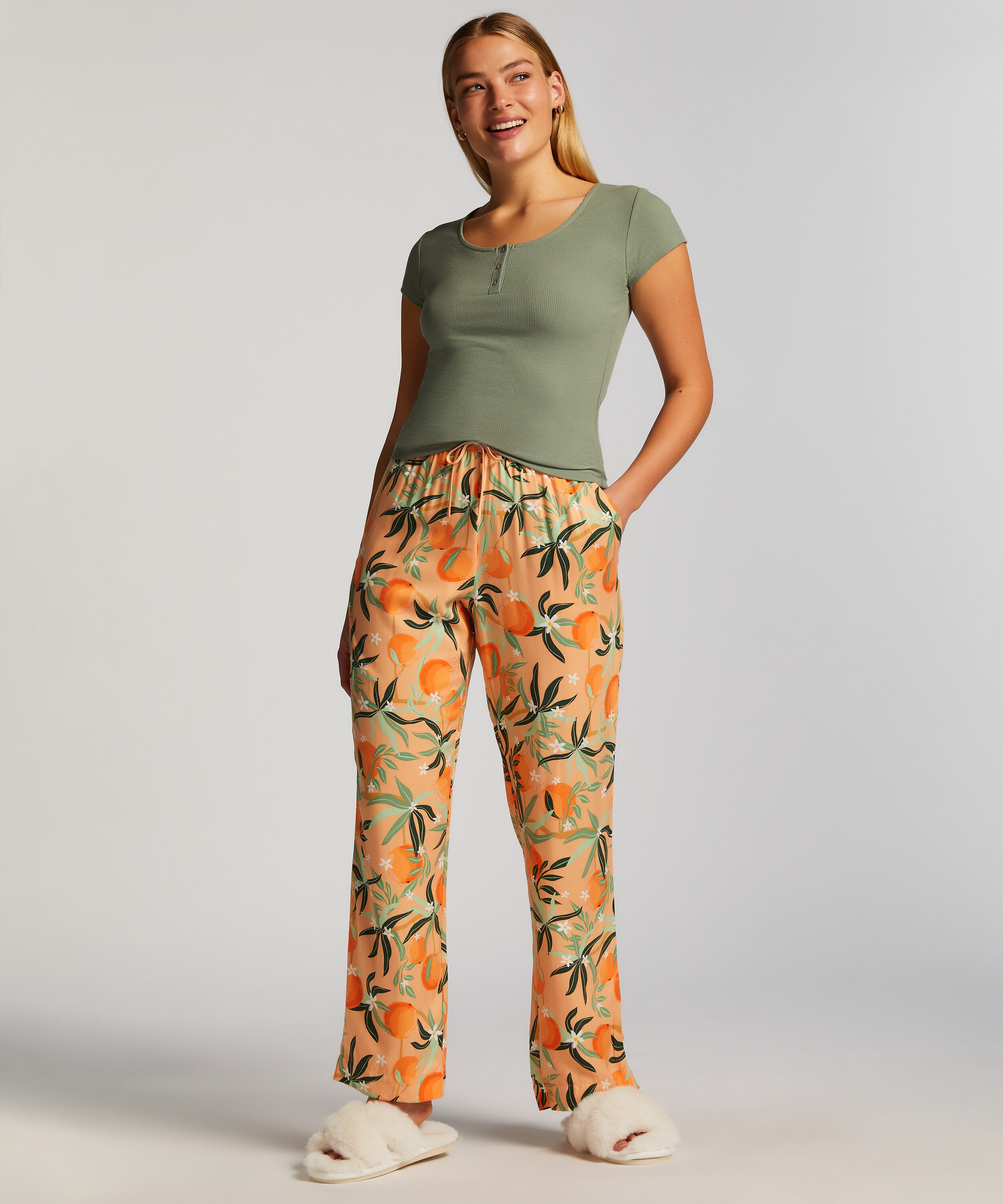 Pantalón de pijama Woven, Rosa