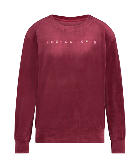 Top de terciopelo de manga larga, Rojo