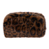 Neceser de maquillaje con coletero estampado leopardo, Negro