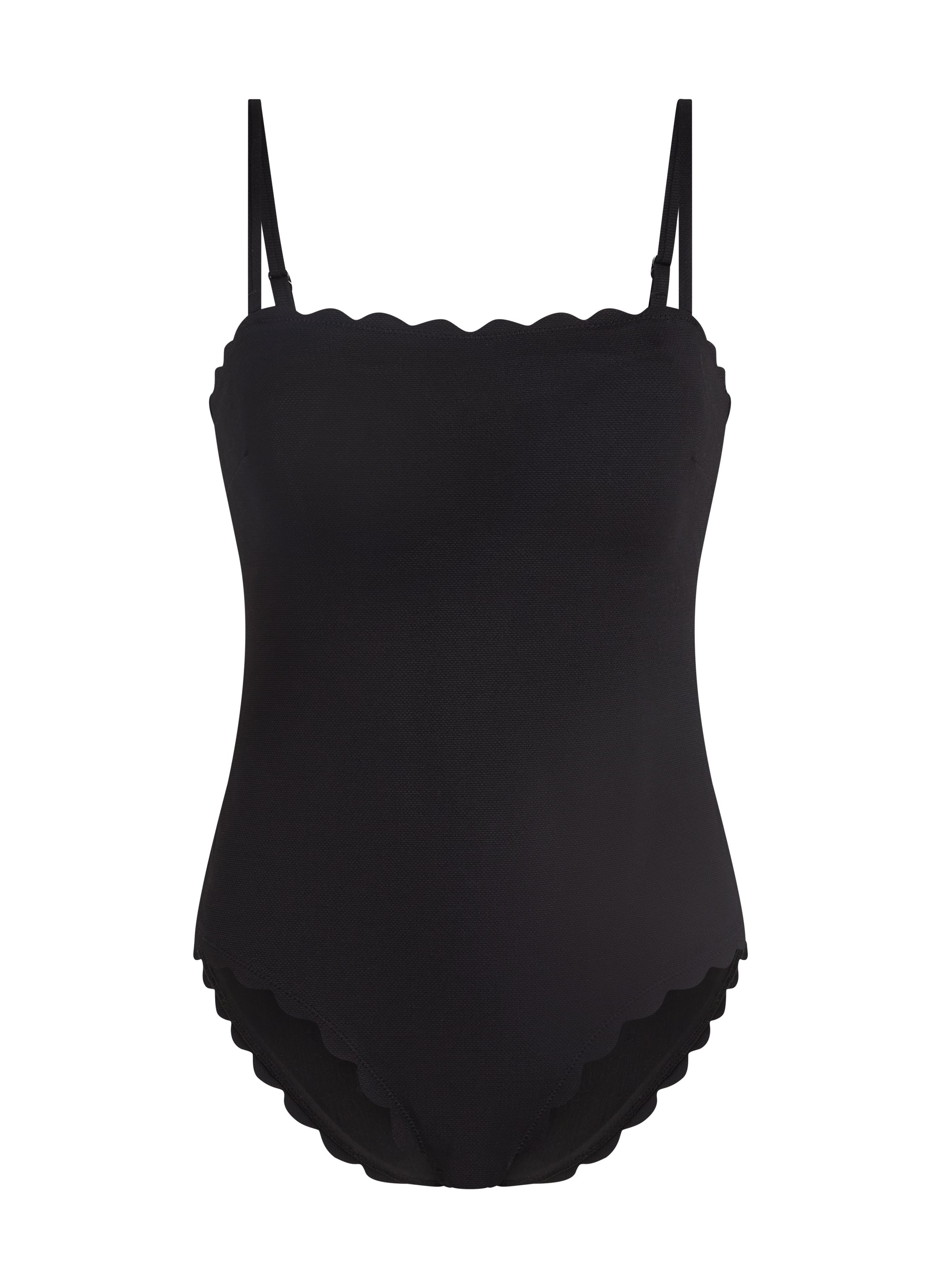 Bañador Bandeau Scallop, Negro, main