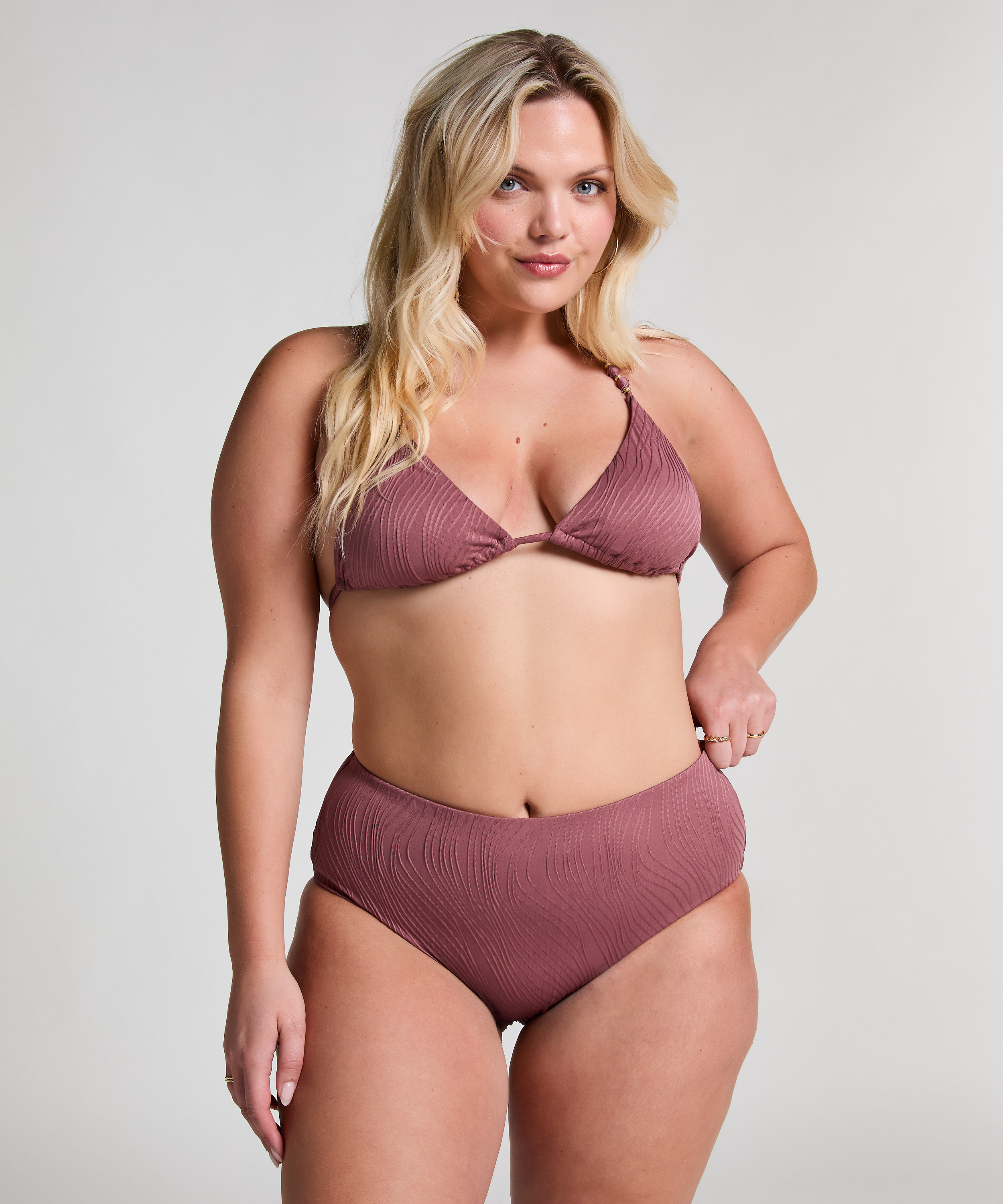 Braguita de bikini de cintura alta Rio, Morado, main