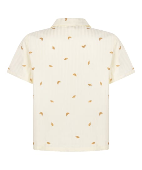 Top a rayas de algod&oacute;n Jacket, Amarillo