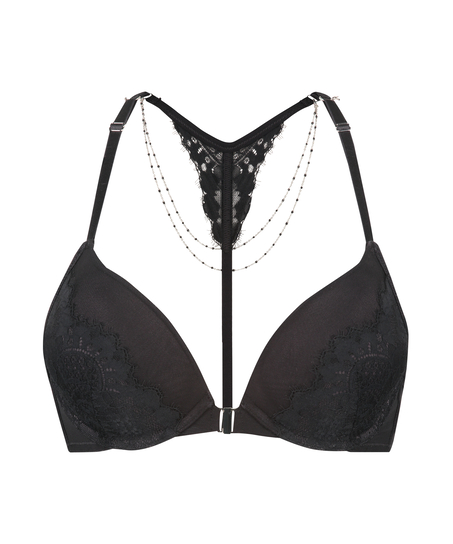 Sujetador Push-Up acolchado con aros Lorena, Negro