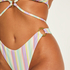 Braguita de bikini de tiro alto Tahití, Blanco