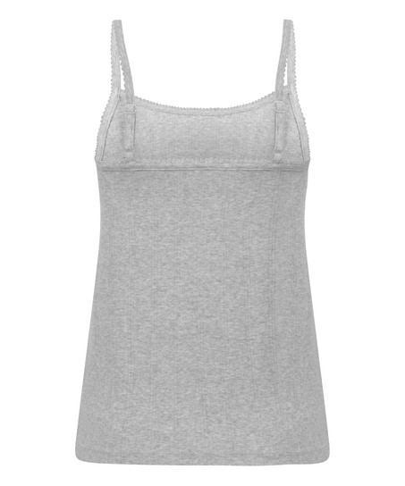 Camisola en pointelle, Gris