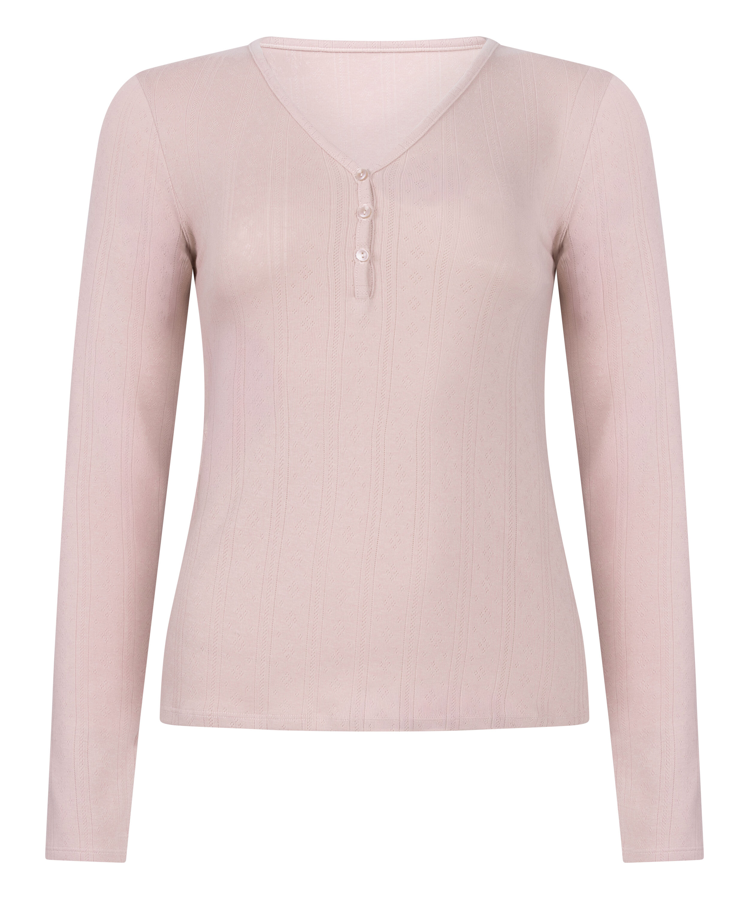 Top de pijama Henley, Rosa