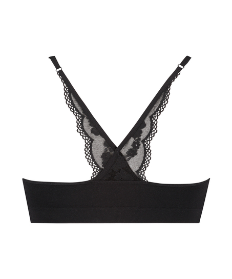 Bralette sin costuras Marine, Negro