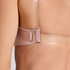 Sujetador de aros preformado espalda transparente, Beige