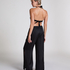 Pantalón satinado para playa, Negro