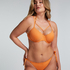 Braguita de Bikini Cheeky Tanga Scallop Lurex, Naranja