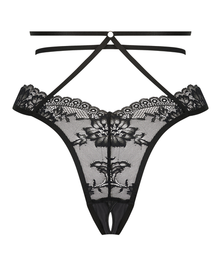 Brasileña de entrepierna abierta Roxanne, Negro